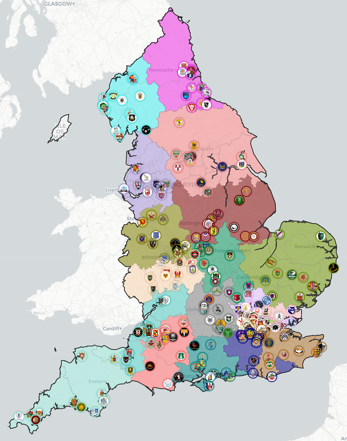 RugbyUnionMap – English Rugby Club & League Maps